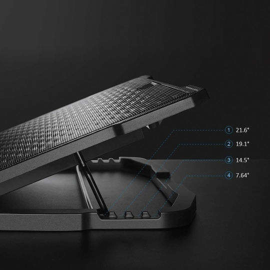 Omega Cooling Pad for Laptop up to 18" with 5 Fans and Illuminated PLCP5FB