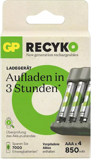 GP Batteries ReCyko B441 Φορτιστής 4 Μπαταριών Ni-MH Μεγέθους AA/AAA