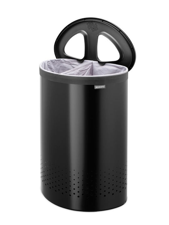 Brabantia Wäschekorb Kunststoff 55lt mit Deckel Schwarze