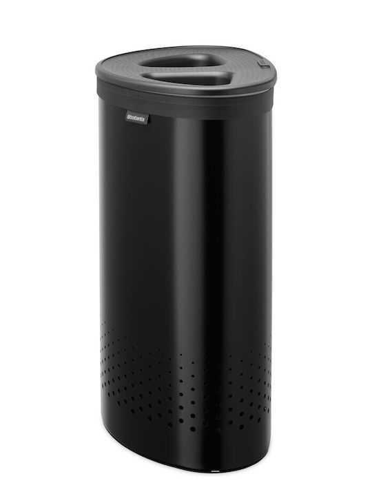 Brabantia Wäschekorb Kunststoff 55lt mit Deckel Schwarze