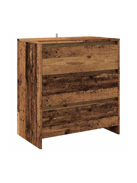 Sideboard Wooden with Drawers Coffee 70x41x75cm