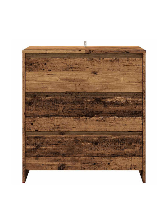 Sideboard Wooden with Drawers Coffee 70x41x75cm