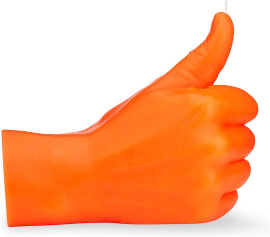 Candlehand Daumen Hoch Leuchtend Orange 380g Gestenkerze