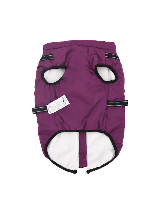 vidaXL Purple Fleece / Waterproof Dog Coat
