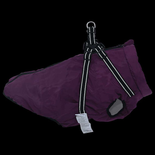vidaXL Purple Fleece / Waterproof Dog Coat