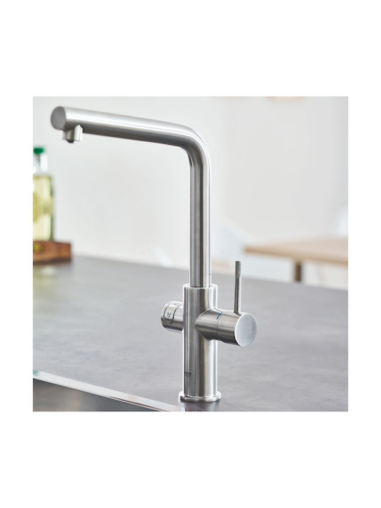 Grohe Home Μπαταρία Κουζίνας Πάγκου Μπλε