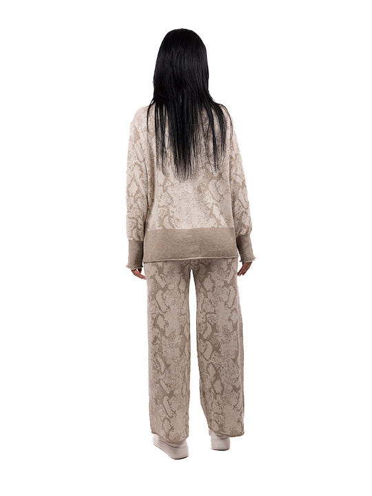 Women's Beige Set with Trousers