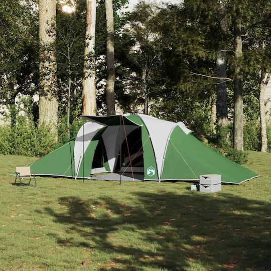 vidaXL Camping Tent Green 3 Seasons for 6 People