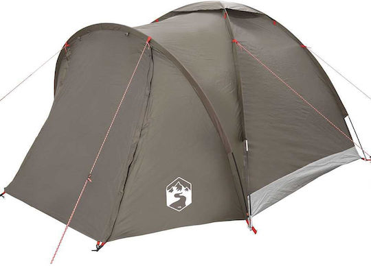 vidaXL Camping Tent Igloo Brown 3 Seasons for 2 People