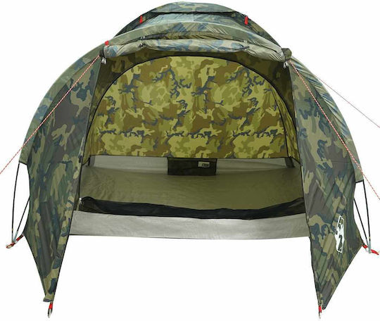vidaXL Къмпинг сцена Igloo Зелена за 2 човека