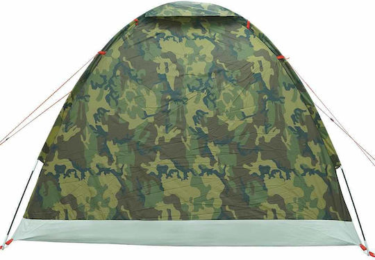 vidaXL Къмпинг сцена Igloo Зелена за 2 човека
