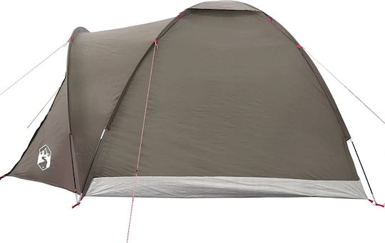 vidaXL Camping Tent Igloo Brown 3 Seasons for 2 People
