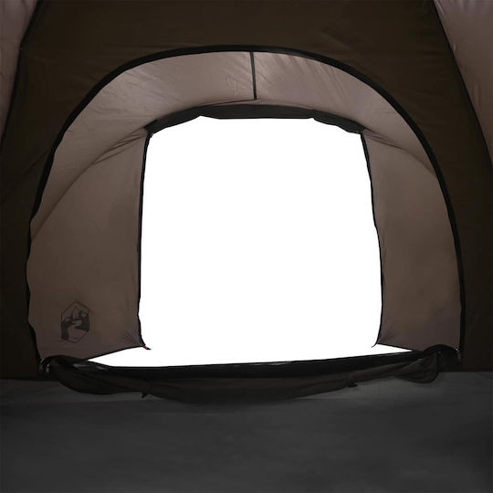 vidaXL Camping Tent Igloo Brown 3 Seasons for 2 People