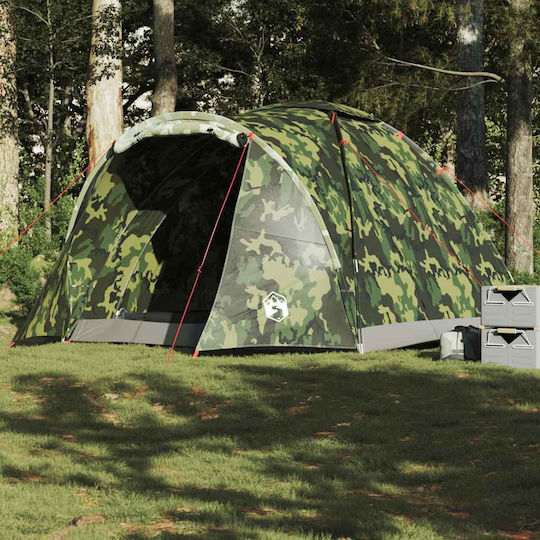 vidaXL Къмпинг сцена Igloo Зелена за 2 човека
