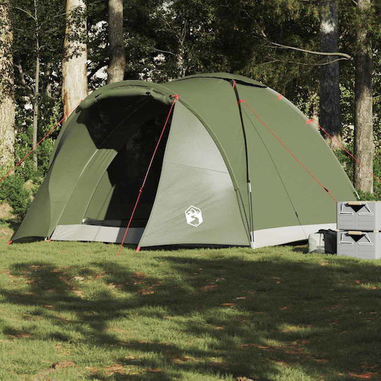 vidaXL Camping Tent Igloo Green 3 Seasons for 2 People