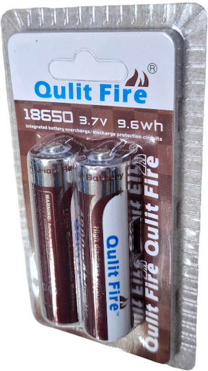 Rechargeable Battery 18650 Li-ion 3.7V 2pcs