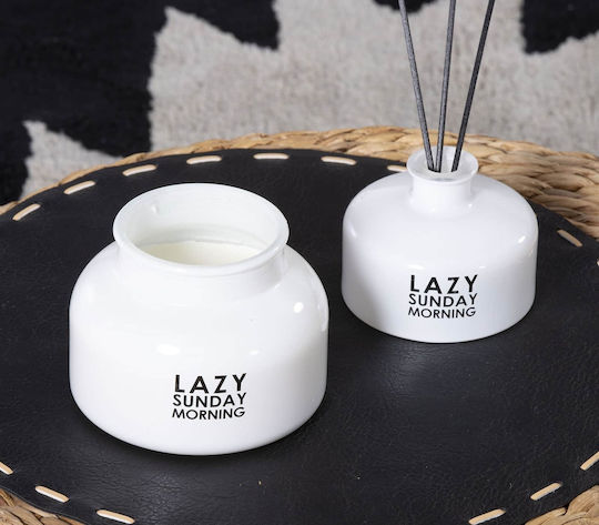 Nef-Nef Homeware Αρωματικό Κερί Lazy Sunday Morning σε Βάζο Λευκό 425gr