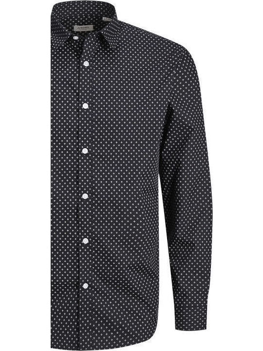 Long-sleeved Cotton Shirt Black