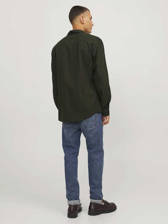 Jack & Jones Long-sleeved Cotton Shirt Olive