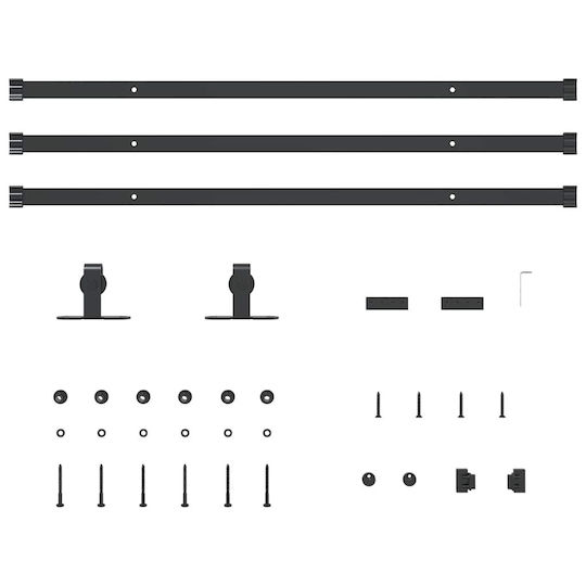 Büro-Schiebetür-Set 244 cm Kohlenstoffstahl