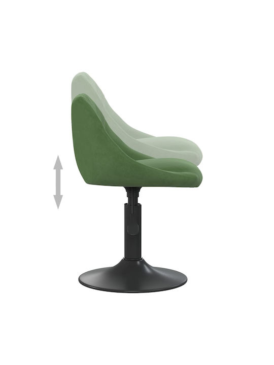 Stool Bar with Back & Adjustable Height Dark Green 46x44x62cm