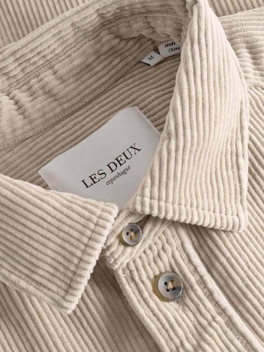 Langärmeliges Zeichenfolge Overshirt Hell Desert Sand