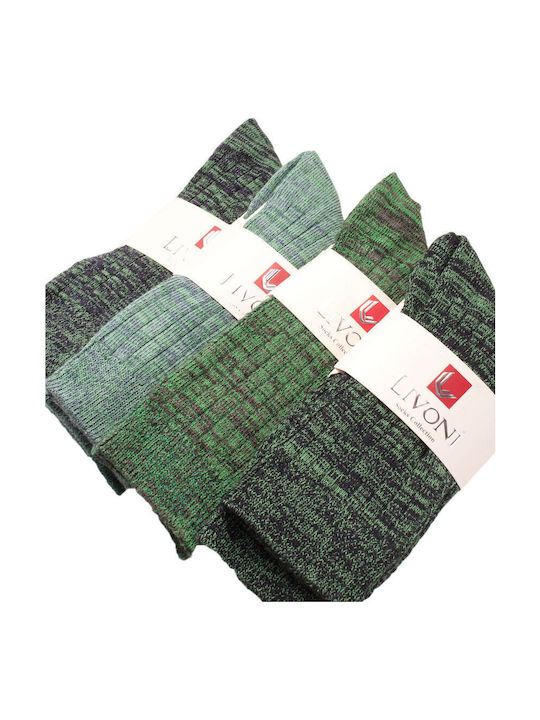 Livoni Damen Socken Green 1Pack