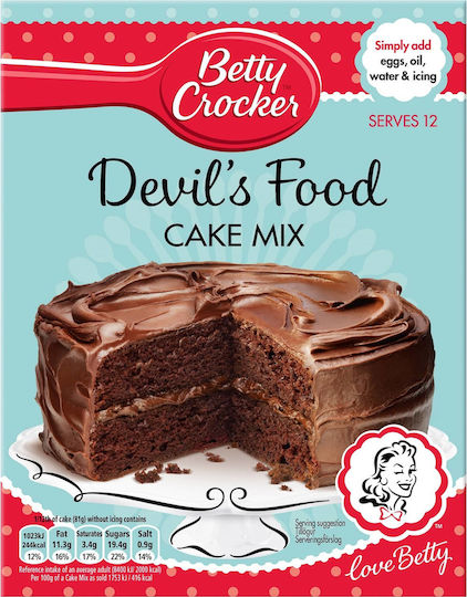 Betty Crocker Μείγμα για Κέικ Devil's Food με Γεύση Σοκολάτας 425gr