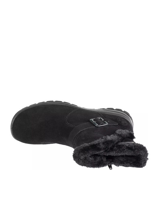 Suede Γυναικεία Μποτάκια Μαύρα