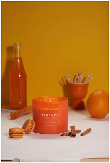 Kerze Parfüm Kerze 3 Dochte Glasbehälter Mandarine Gewürz 411 Line Pop Farbe