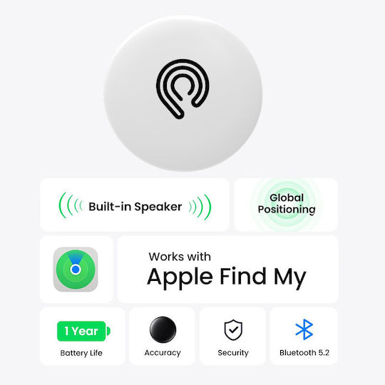 Hyperloq NeoPro Premium Apple Find My White