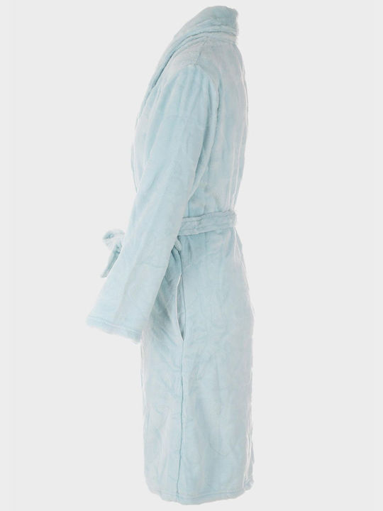 G Secret Winter Women's Fleece Robe Baby Blue