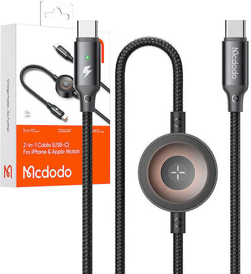 Mcdodo Ca-2580 2-in-1 Usb-c Cable + Apple Watch Charger 60w 1.5m