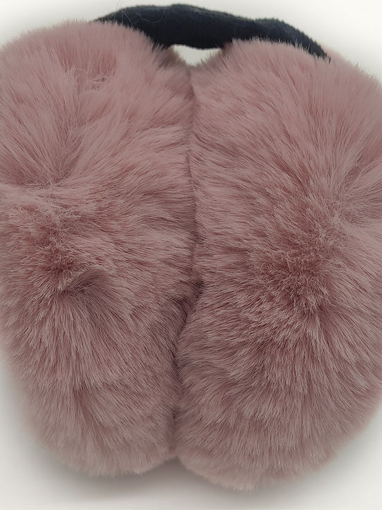 Γυναικείο Earmuff Πλεκτό σε Ροζ χρώμα