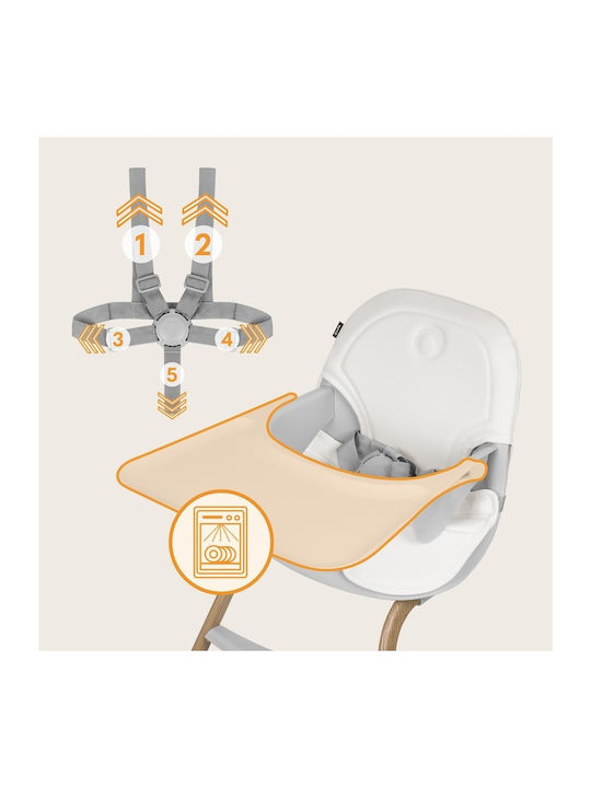 Lionelo Dalia Baby Hochstuhl 4 in 1 mit Höhenverstellbar Grau Stein Natur