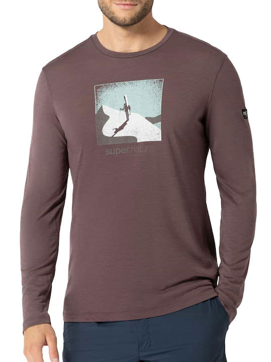 Super.Natural Herren Thermo Langarmshirt Rosa