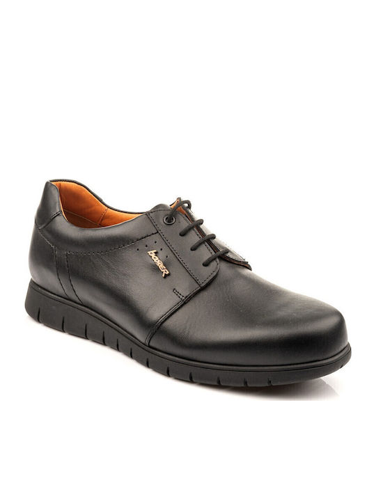Leder Herren Freizeitschuhe Schwarz