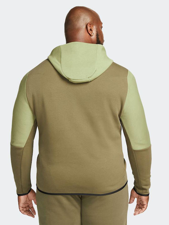 Nike Tech Fleece Khaki with Hood