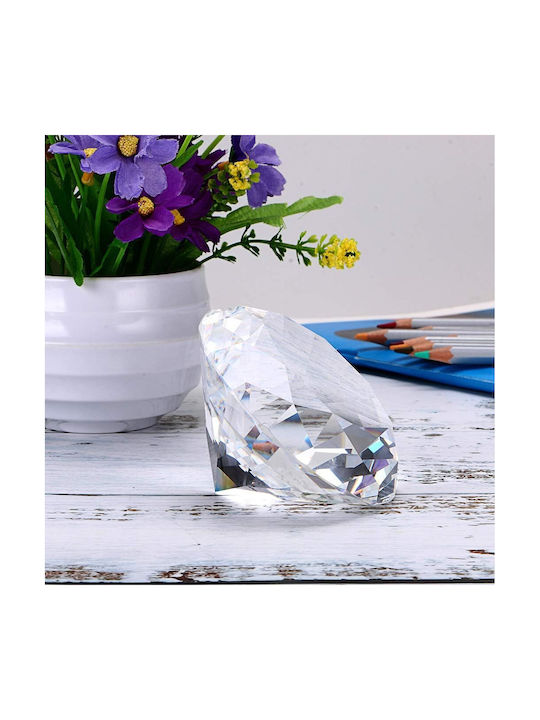 Κρυστάλλινο Αστραφτερό Διαμάντι 100 Mm Diamond Jewel Paperweight Διακόσμηση Γάμου Γραφείου Σπιτιού Ιριδίζουν 5311
