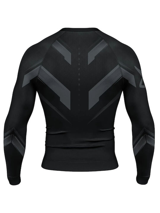 8 Weapons Ανδρική Μακρυμάνικη Μπλούζα 8300009-3-BKBK για Jiu-Jitsu Μαύρη