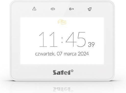 Satel Security Access-Control Keypad Touch with Screen White INT-TSG2R-W