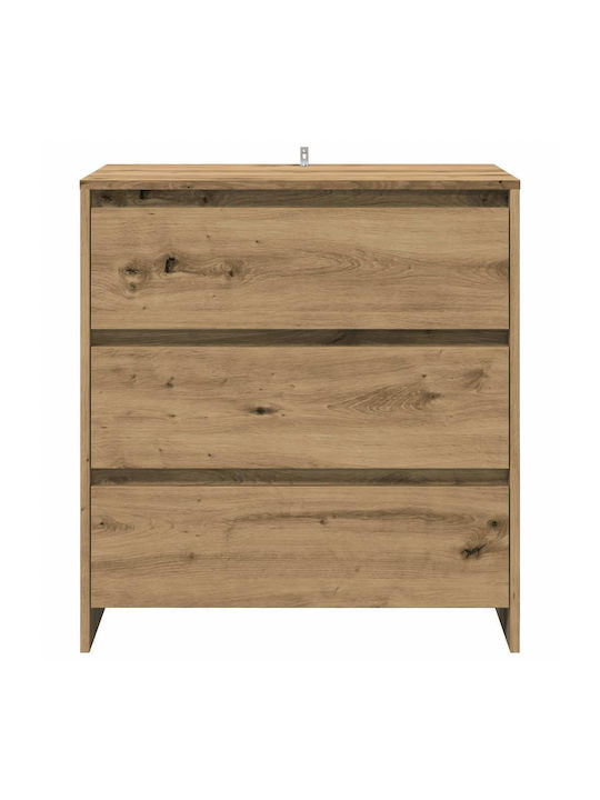 Bufet cu Sertare Technical Oak 140x41x75cm