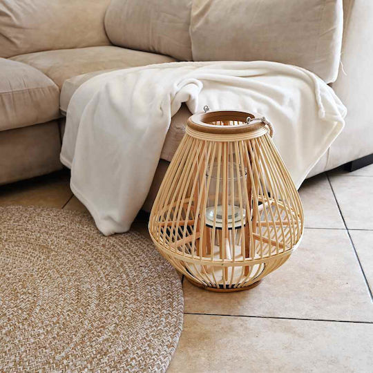 vidaXL Floortop Glass Lantern Brown 38x40x40cm