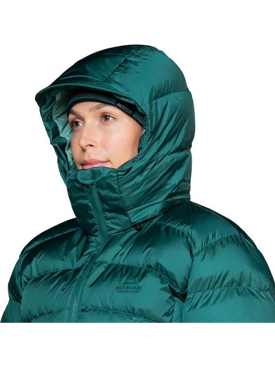 Women's Short Puffer Jacket for Winter Deep Teal