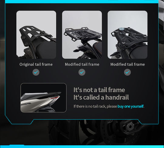 Aluminium Motorcycle Top Case 45lt Black