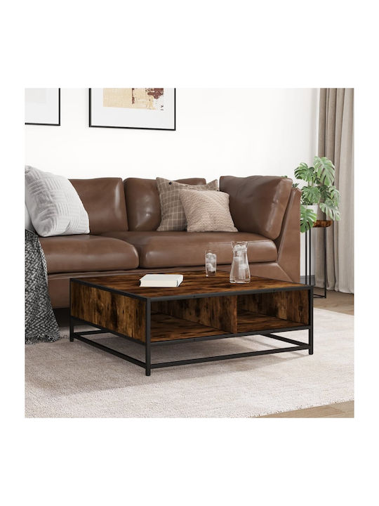 Square Coffee Table Wooden Smoky Oak L80xW80xH30cm.