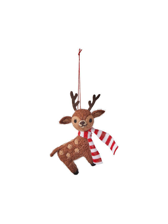 Hanging Ornament Deer Felt Brown