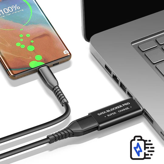 Avizar USB-Datenblocker Super Charge Schwarz