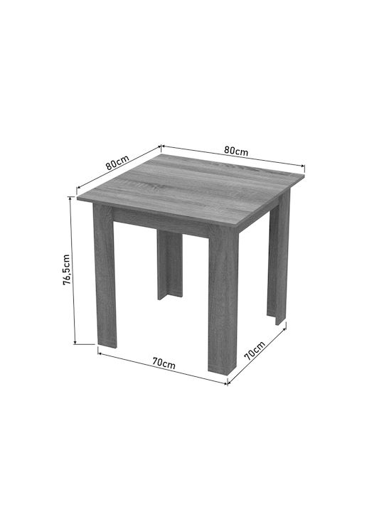 Manka Square Table Dining Room Wooden 80x80x77cm