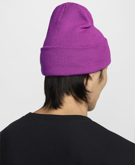 Peak Beanie Unisex Beanie Gestrickt in Fuchsie Farbe